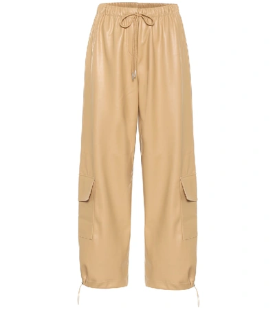 Shop The Frankie Shop Yoyo Faux Leather Cargo Pants In Yellow