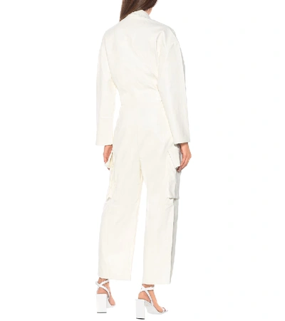 Shop The Frankie Shop Linda Faux Leather Jumpsuit In White