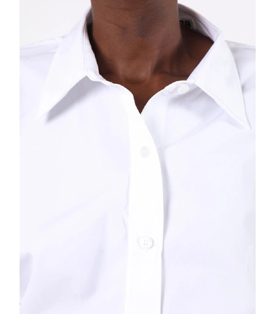 Shop Alexander Wang White Oversized Cinched Waist Shirt