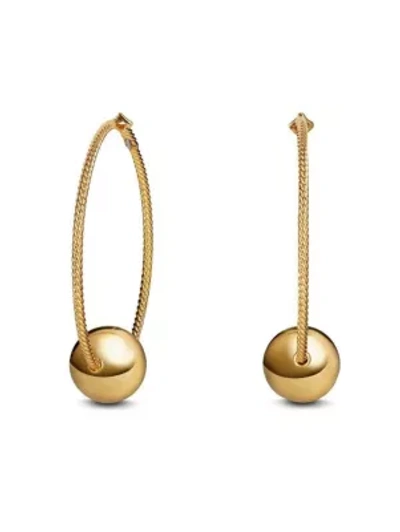 Shop David Yurman Women's Solari Large Hoop Earrings In 18k Gold/1.7"