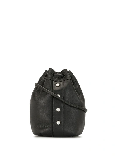 Shop Agnès B. Studded Bucket Bag In Black