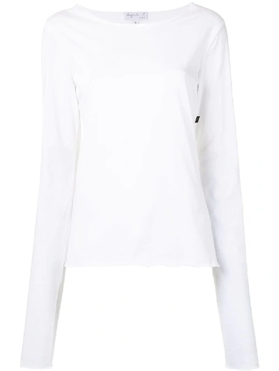 Shop Agnès B. Ultra Long-sleeved T-shirt In White