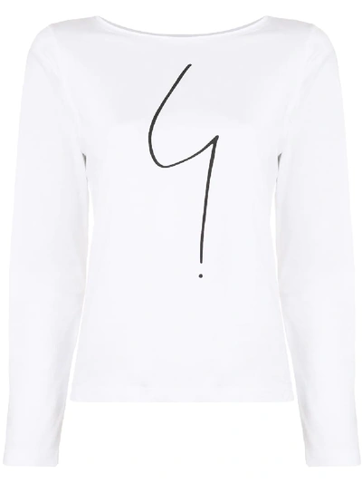 Shop Agnès B. Australie Long-sleeved T-shirt In White