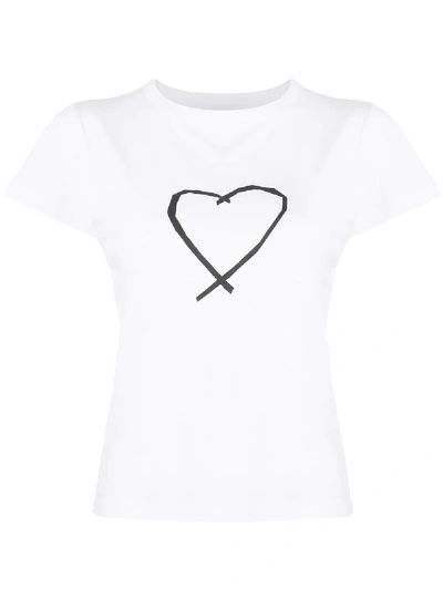 Shop Agnès B. Brando Cotton T-shirt In White