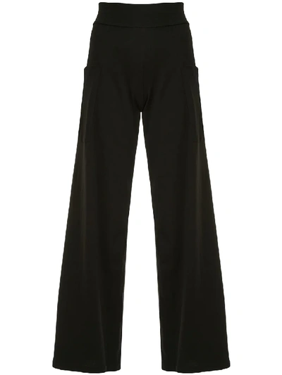 Shop Agnès B. Mathis Wide-leg Trousers In Black