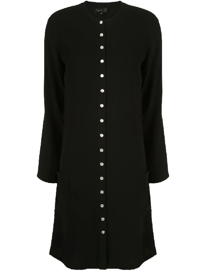Shop Agnès B. Short Cardigan Dress In Black
