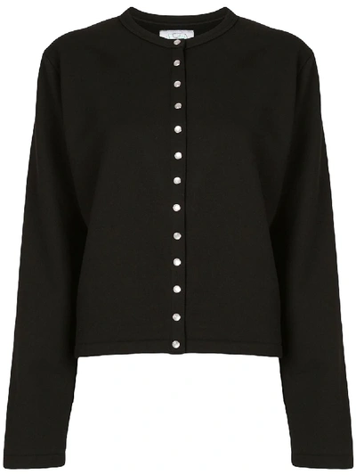 Shop Agnès B. Le Classique Snap Cardigan In Black