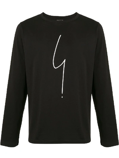 Shop Agnès B. Coulos Long-sleeved T-shirt In Black