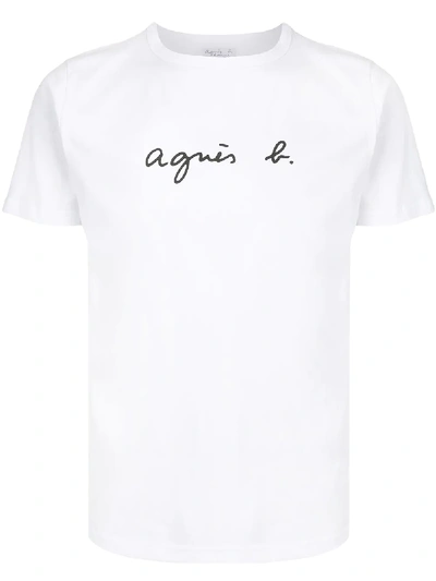 Shop Agnès B. Coulos Short-sleeved T-shirt In White