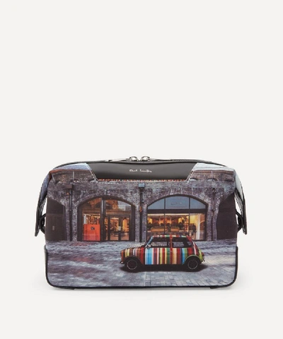 Shop Paul Smith Mini Kings Cross Print Canvas Wash Bag In Multicolour