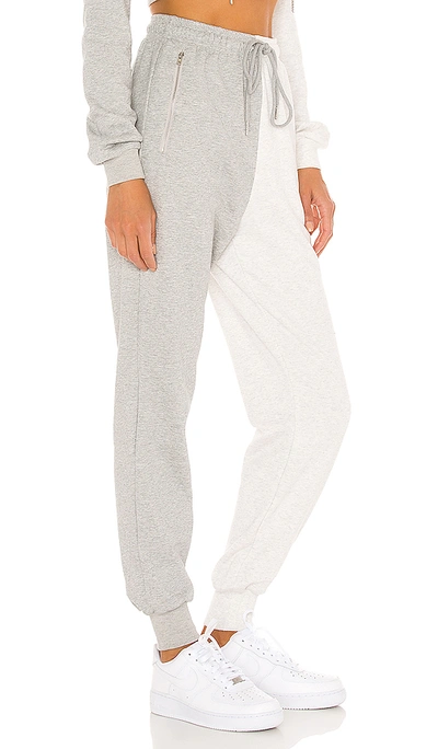 Superdown Renna Two Tone Sweatpants In Grey Multi