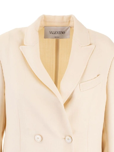 Shop Valentino Women's Beige Wool Coat