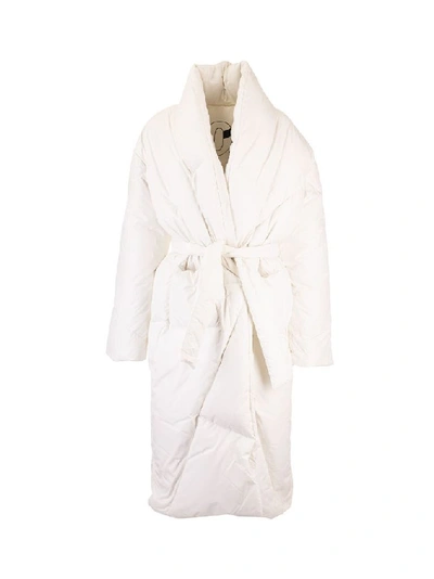 Shop Khrisjoy Women's Beige Polyester Trench Coat