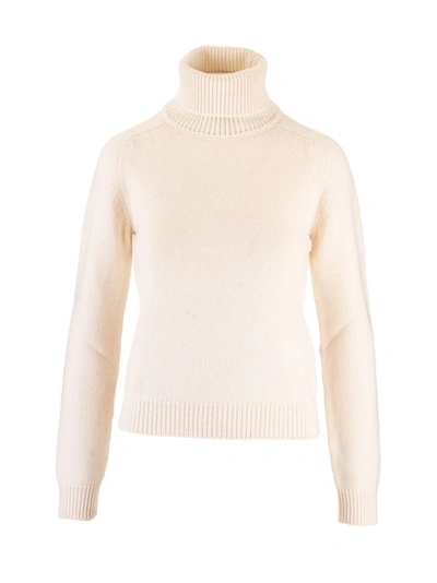 Shop Saint Laurent Women's White Cashmere Sweater