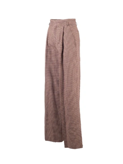 Shop Chloé Women's Brown Wool Pants In Beige