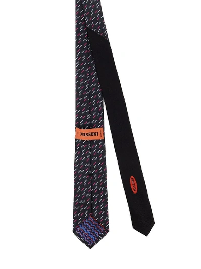 Shop Missoni Men's Black Silk Tie