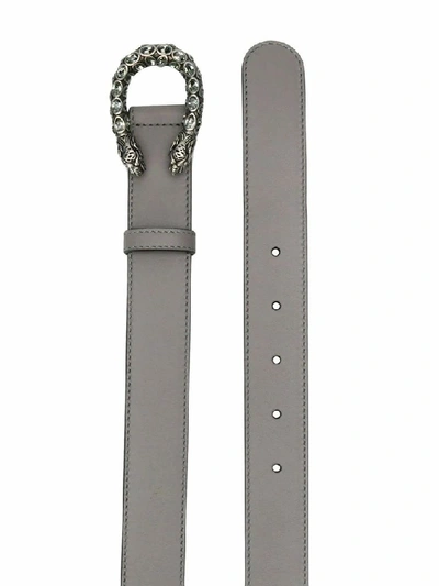 Shop Gucci Women's Grey Leather Belt