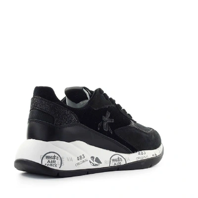 Shop Premiata Women's Black Suede Sneakers