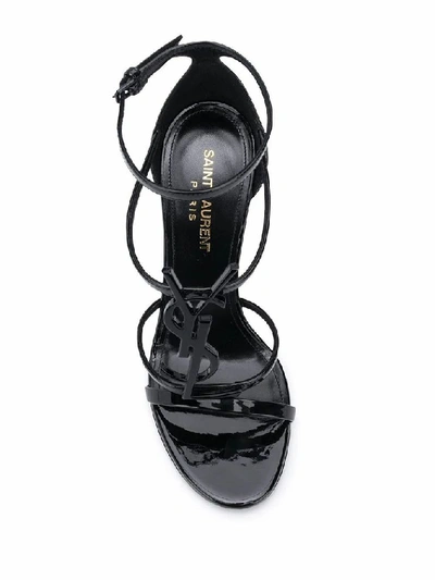 Shop Saint Laurent Women's Black Leather Sandals