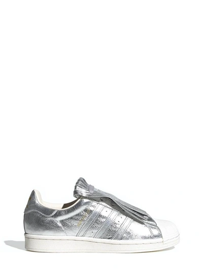 Shop Adidas Originals Adidas Women's Silver Leather Sneakers