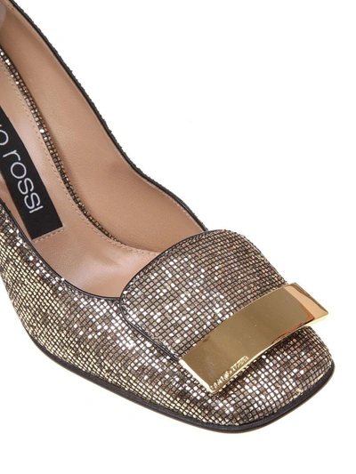 Shop Sergio Rossi Women's Gold Leather Pumps