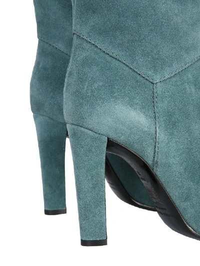 Shop Alberta Ferretti Women's Green Leather Boots