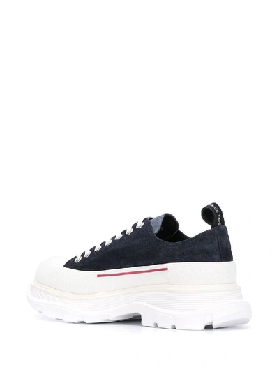 Shop Alexander Mcqueen Men's Black Leather Sneakers