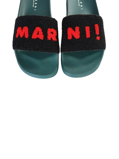 Shop Marni Men's Black Polyester Sandals