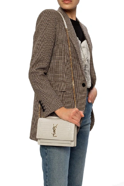 Shop Saint Laurent Women's White Leather Handbag