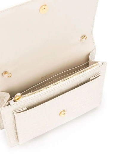 Shop Saint Laurent Women's White Leather Handbag
