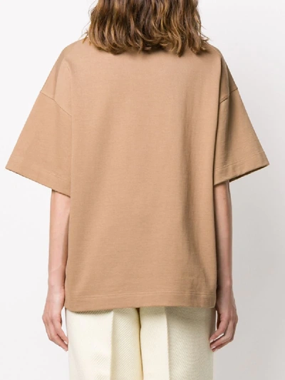Shop Ami Alexandre Mattiussi Ami De Coeur Oversized T-shirt In Brown