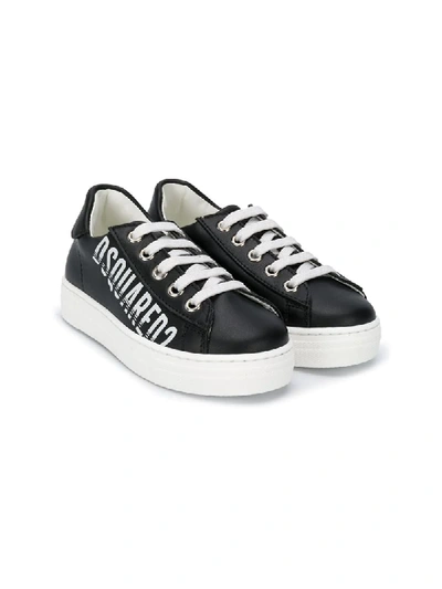 Shop Dsquared2 Logo-print Low-top Sneakers In Black