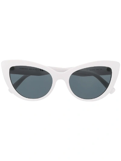 Shop Versace Medusa Cat-eye Sunglasses In White