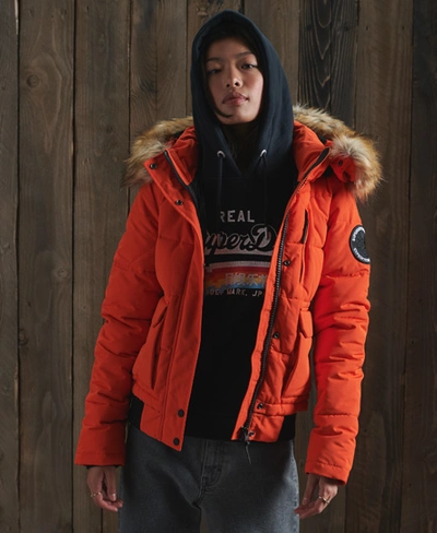 Shop Superdry Everest Bomber Jacket In Orange