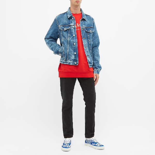 palm angels red sweatshirt
