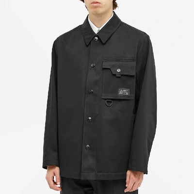 Shop Burberry Calverton Shirt Jacket In Black