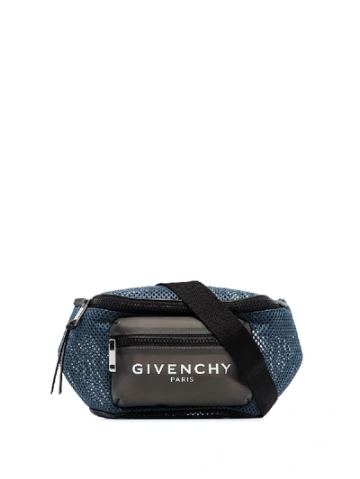 Shop Givenchy Logo-print Cross Body Bag In Blue