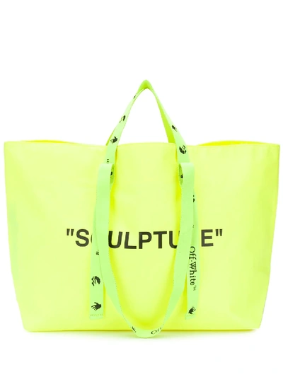Shop Off-white Commercial Tote Bag In Yellow