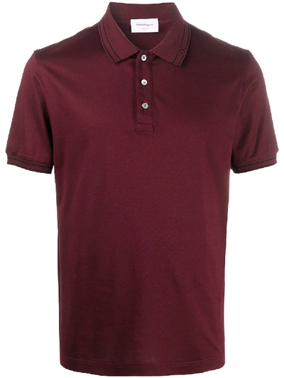 Shop Ferragamo Cotton Polo Shirt In Red