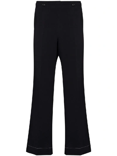 Shop Maison Margiela Naval Wide-leg Trousers In Blue