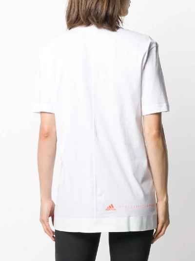 Shop Adidas By Stella Mccartney Logo Print Short-sleeve T-shirt In White
