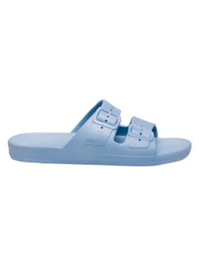 Shop Freedom Moses Women's Two-strap Slides In Lagoon