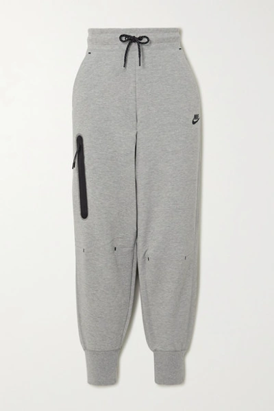 Shop Nike Cotton-blend Track Pants In Gray
