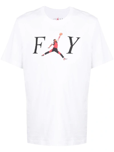 Shop Nike Jordan Fly T-shirt In White