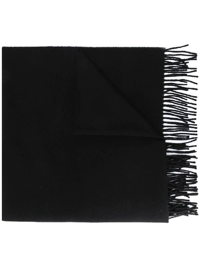 Shop Moncler Logo Patch Scarf In Black