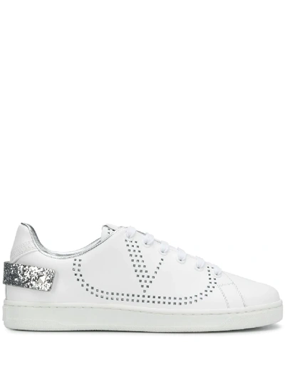 Shop Valentino Backnet Vlogo Sneaker In White