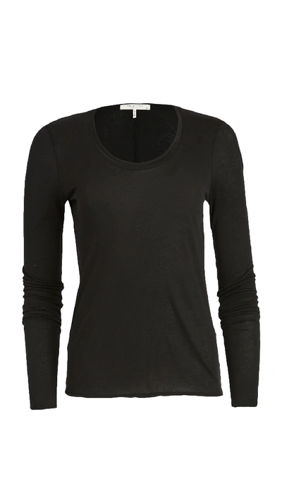 Shop Rag & Bone The Gaia Long Sleeve Tee In Black