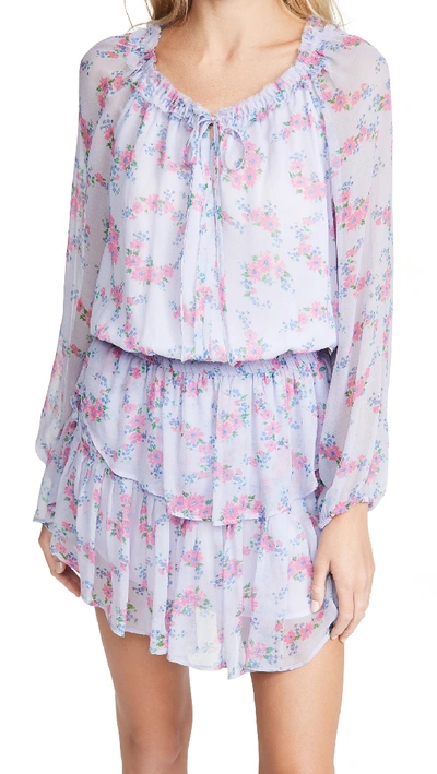 Shop Loveshackfancy Popover Dress In Wisteria Lilac