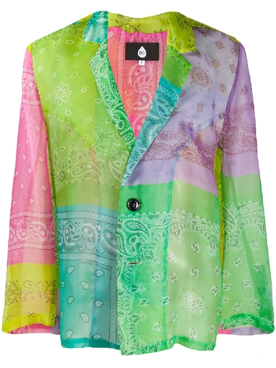 Shop Duoltd Paisley Colour-block Blazer In Pink