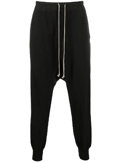 Shop Rick Owens Drkshdw Drop-crotch Track Pants In Black